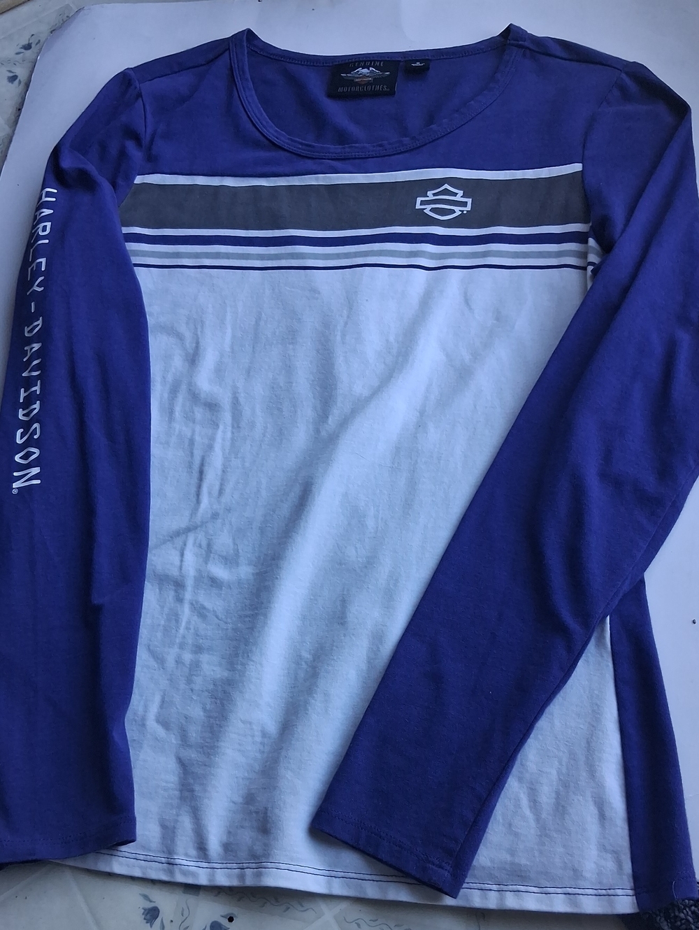 Harley Davidson Purple Long Sleeve T Shirt Medium